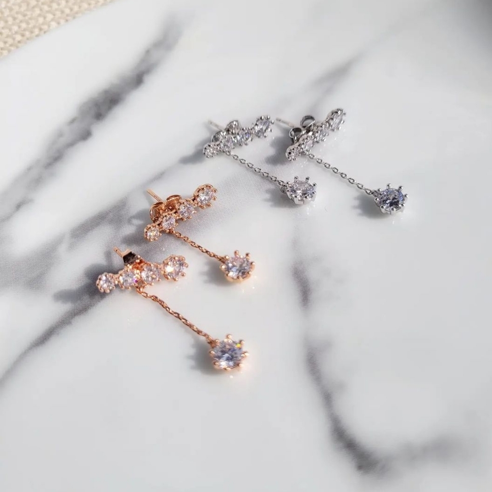 ⚡️BOGO 50% Off⚡️ 4 stones drop earrings